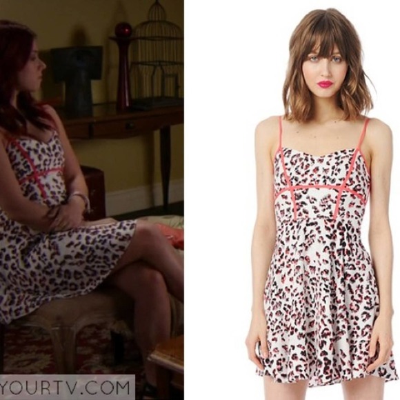 Parker Roland Leopard Animal Print Silk Fit & Flare Piped Dress Size Medium - Picture 12 of 12